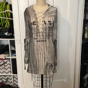 SALVAGE DEVIL HOODED MINI DRESS/tunic
MUST SEE ALL PIX